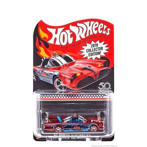 HOTWHEELS Hot Wheels Collector 2018 Batman Car TV versão BATMOBILE Pneu de borracha fundo de