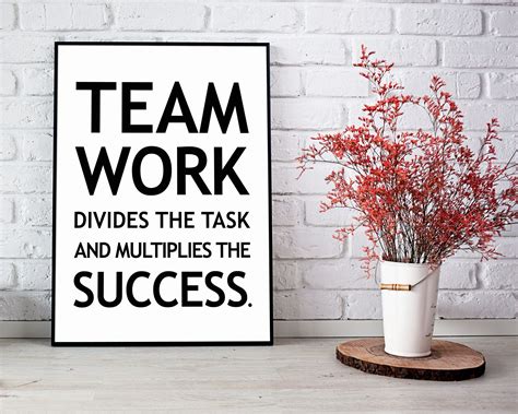 Teamwork Quotes for Office, Success Quotes, Office Wall Decor ...