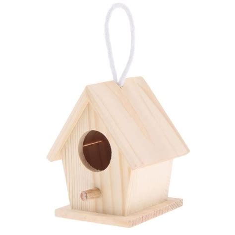 Maison D Oiseau En Bois Nichoir Suspendu Crochet De Bo Te De