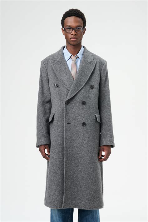 Our Legacy Whale Coat Island Grey Hairy Mohair