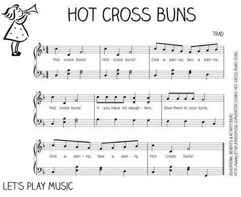 Hot Cross Buns : Easter Songs - Let's Play Music