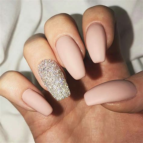 Glamourrangel Glam Heaven Neutral Nails Acrylic Coffin Nails Matte Nude Nails Gel Nails