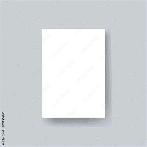 Blank Portrait A4 Letter Sheet Mockup White Paper Isolated On A Gray