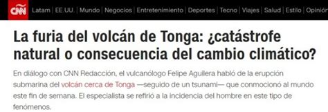 CCN Español La furia del volcán de Tonga catástrofe natural o