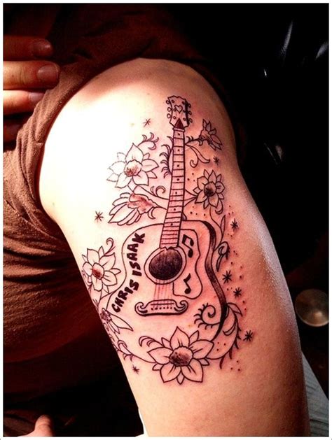 24 Great Guitar Tattoo Designs Unique Guitar Tattoo Designs On Sleeve