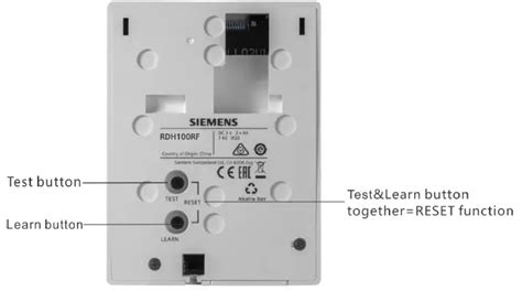 Siemens Rdh Rf Set Wireless Room Thermostat With Lcd User Guide