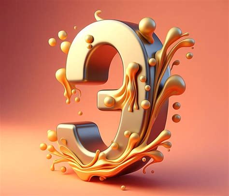 Premium Photo 3d Liquid E Fluid Typography