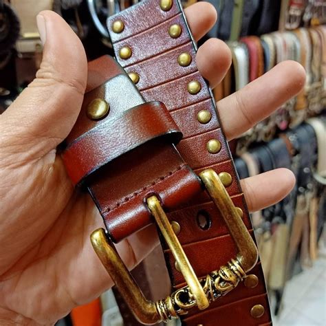 Studded Rocker Belt Fesyen Pria Aksesoris Ikat Pinggang Di Carousell