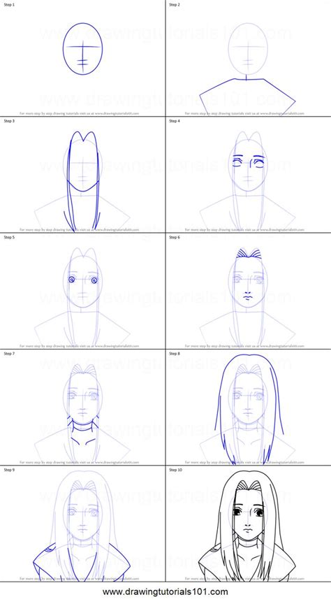 How To Draw Haku From Naruto Printable Drawing Sheet By