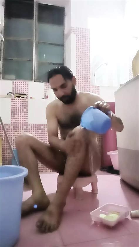 Indian Desi Hairy Man Take Shower With Live Friends Pakistani Dad Arab Daddy In Group Gay Porn