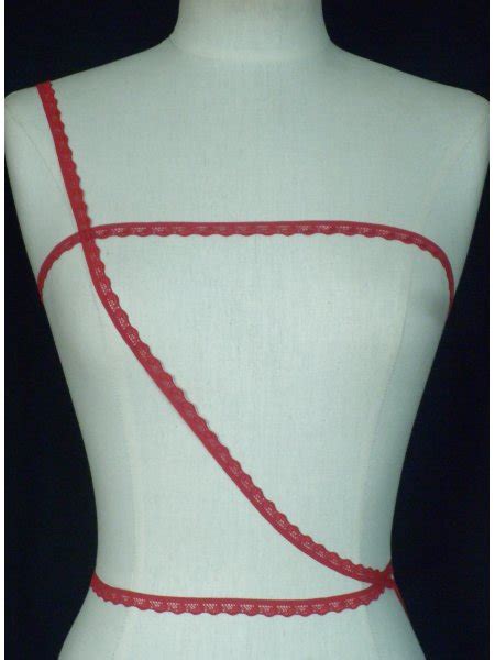Metres Dark Red Lingerie Elastic Trim