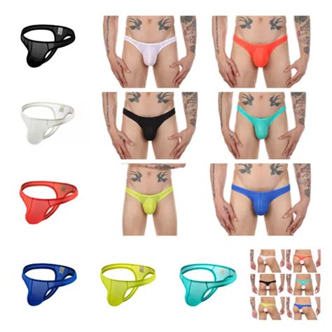 SLIP DA UOMO In Seta Di Ghiaccio Intimo A Rete Lingerie Sexy Perizoma EUR PicClick IT