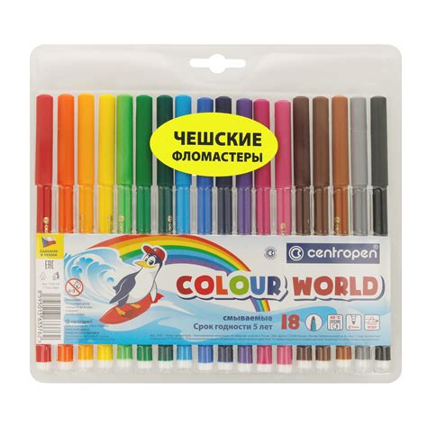 "Centropen" Набор цветных фломастеров COLOUR WORLD TP 7550/18 18 цв ...