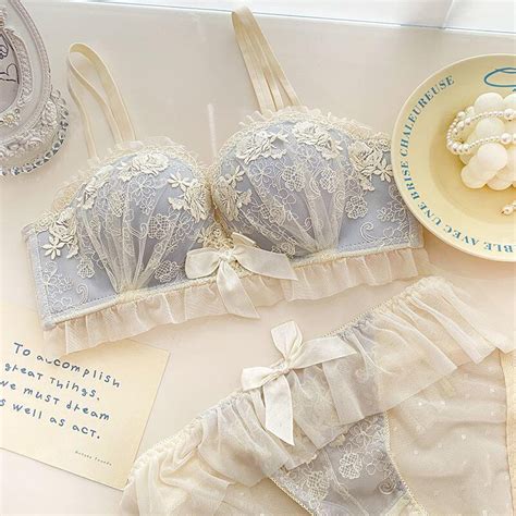 Conjunto De Roupas Íntimas Calcinhas De Renda Soutien Sem Fio Lingerie Feminina Push Up Bralette