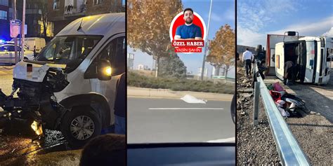 Ankara da üç farklı trafik kazasında 1 kişi hayatını kaybetti en az 3