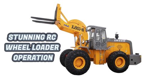 Stunning Rc Wheel Loader Operation Loading Huge Metal Cylinders