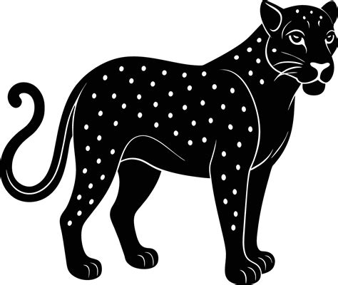 A silhouette of a black panther 45857531 Vector Art at Vecteezy