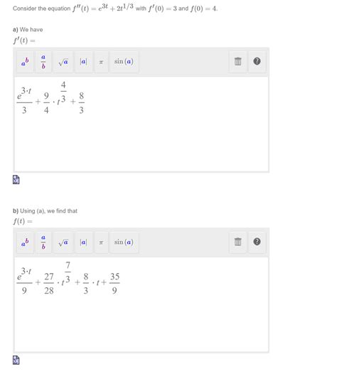 Solved Consider The Equation F T E T T With F Chegg