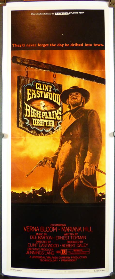 HIGH PLAINS DRIFTER, Original Vintage Clint Eastwood Insert Movie Poster - Original Vintage ...