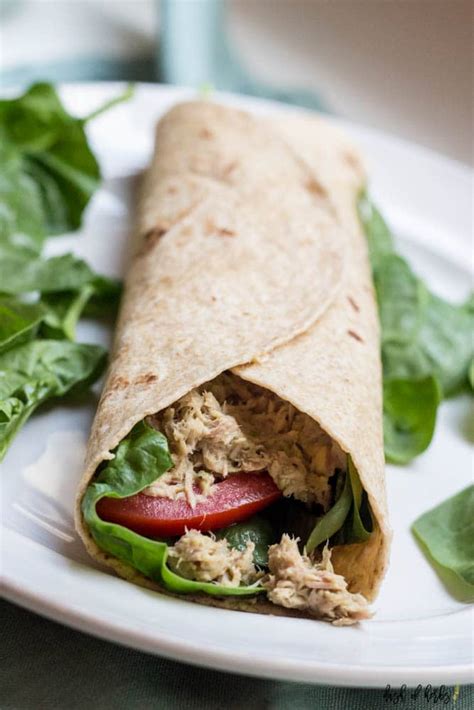 Easy Tuna Salad Hummus Wrap Dash Of Herbs