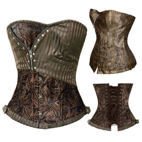 Sexy Bustier Underbust Corset Lace Up Women Boned Top Steampunk Basque Lingerie Ebay