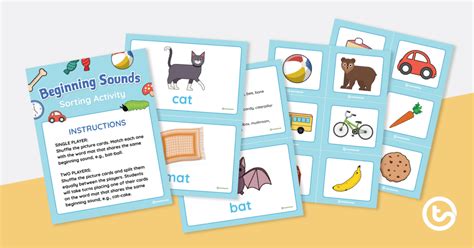 Beginning Sounds Sorting Activity Teach Starter Worksheets Library