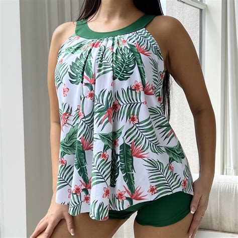 Tejiojio Bikini Women S Fashionable Backless High Waisted Conservative Flat Angle Swimsuit