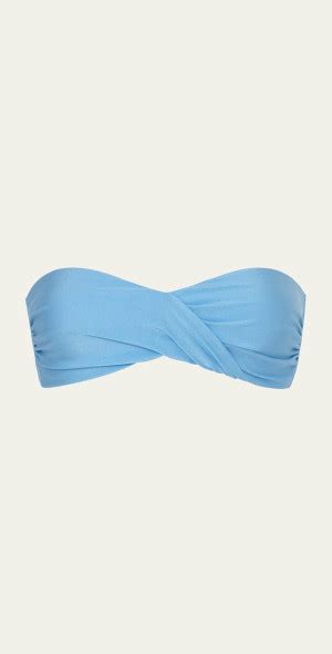 Milly Cabana Gloss Twist Bandeau Bikini Top