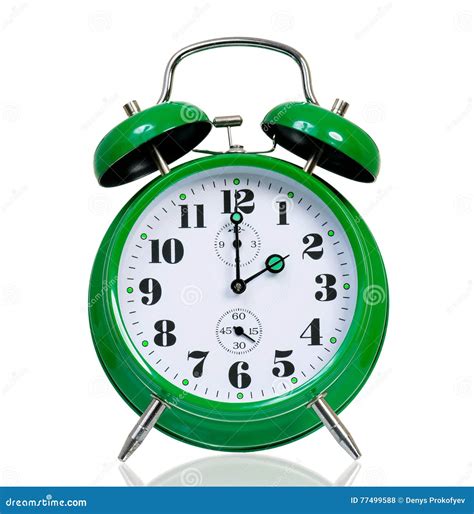 Green Alarm Clock Stock Photo Image Of Awake Deadline