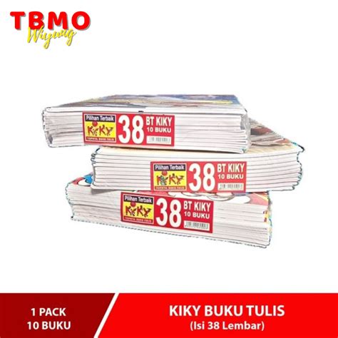 Jual TBMO Buku Tulis Kiky 38 Polos Per Pack Isi 10 Pcs Shopee Indonesia