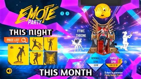 Emote Party Event Return FF Max Emote Party Event Free Fire New