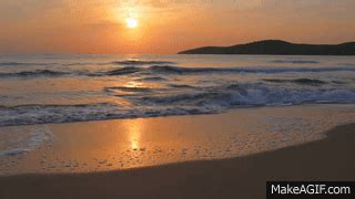 4K Golden Sunrise Nature Relaxation Video Relaxing Sea Ocean Waves