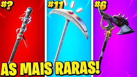 Top Picaretas Mais Raras Do Fortnite Rank Youtube