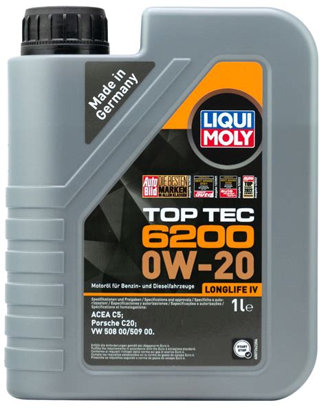 Синтетическое моторное масло Top Tec 6200 0W-20 1 л. 20787 LIQUI MOLY ...