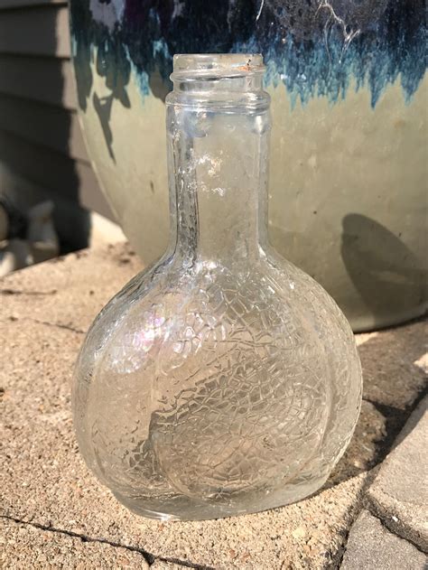 Small 1940s Vintage Glass Refrigerator Water Bottle Etsy