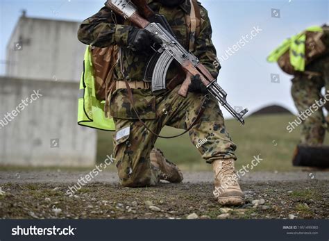 special forces military training photograph detail stock photo