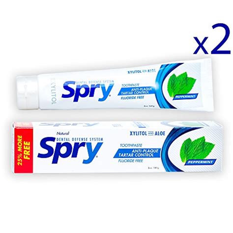 Spry Xylitol Toothpaste, Fluoride-Free - Fluoride Free Toothpastes