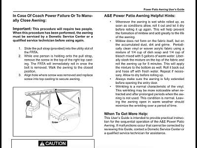 DOMETIC Awning Manual Override - Forest River Forums