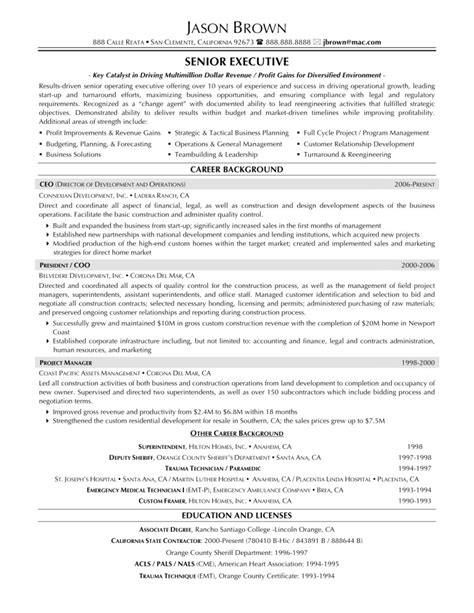 Executive Resume Template Free Download Executive Resume Templates Sample Resume Cover