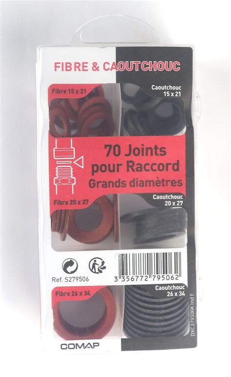 Coffret De Gros Joints Fibre Et Caoutchouc Comap Pour Raccord