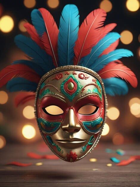 Premium Photo Cinco De Mayo Mask With Feather Technology