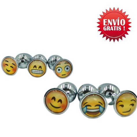 Plug Anal Metalico Emojis Talla S Luegopago