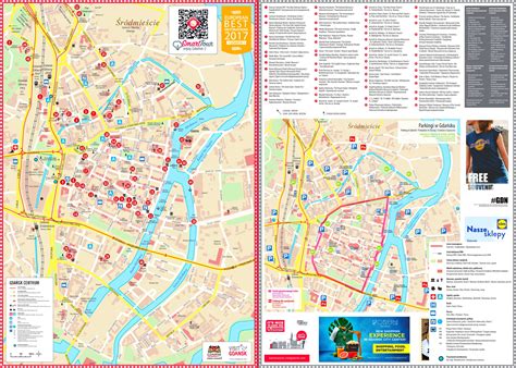 Gdańsk hotels and sightseeings map - Ontheworldmap.com