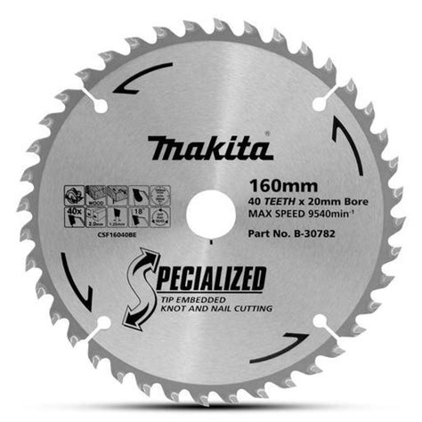 Makita B 15089 165mm X 40t Bluemak Tct Saw Blade