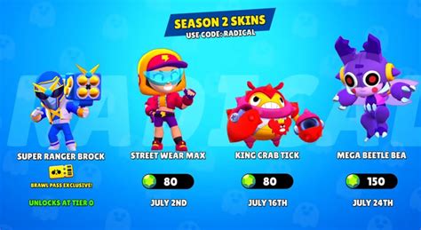 Brawl Stars Fechas Y Precios De Las 7 Skins De Julio 2020