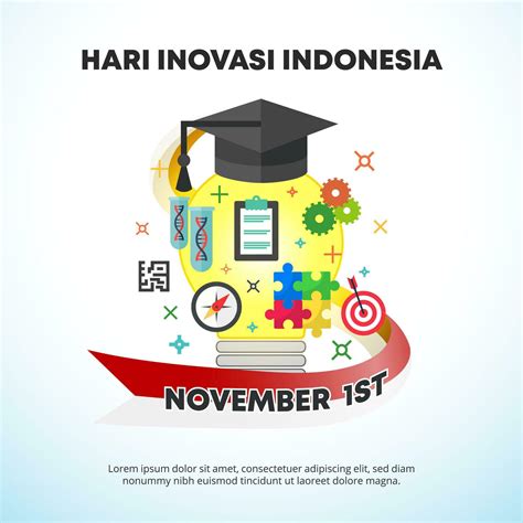 Square Hari Inovasi Indonesia Or Indonesian Innovation Day Background