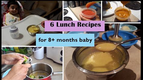 6 Lunch Recipes for 8+ months baby (Stage 3 - homemade baby food