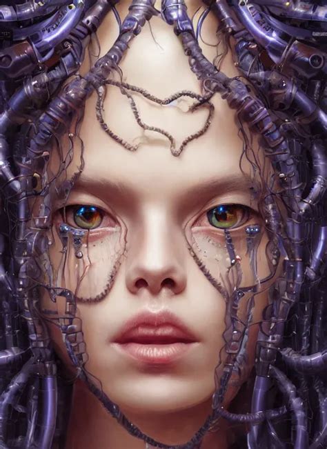 High Intricate Portrait Of Medusa With Cybernetic Stable Diffusion