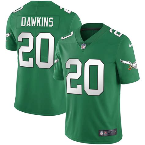 Brian Dawkins Mens Philadelphia Eagles Kelly Green Gold Jersey All