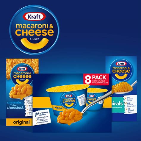 Kraft Easy Mac Original Flavor Macaroni And Cheese 8 Microwaveable Cups